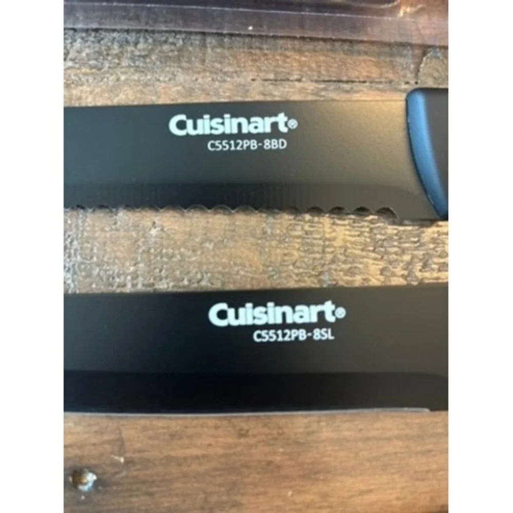NEW Cuisinart Advantage Knifes Black 4pc Stainless Steel Nonstick C5512PB Modern